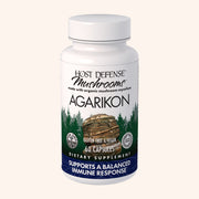 Agarikon capsules, 60-count bottle, front view showing label.