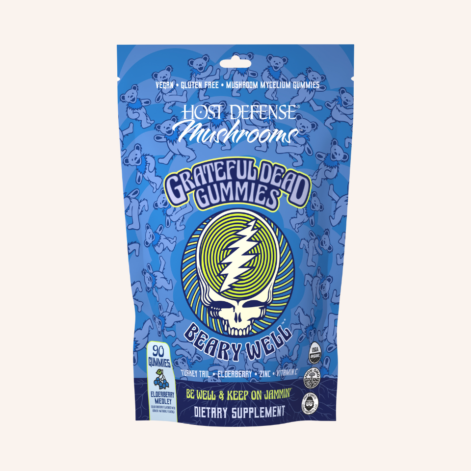 Grateful Dead Gummies - Beary Well,  90-count bag, front view of bag.
