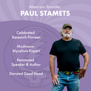 Grateful Dead Gummies - Cosmic Focus,  90-count bag, Meet Our Founder - Paul Stamets.