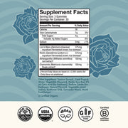 Grateful Dead Gummies - Stay Mellow,  90-count bag, supplement facts.